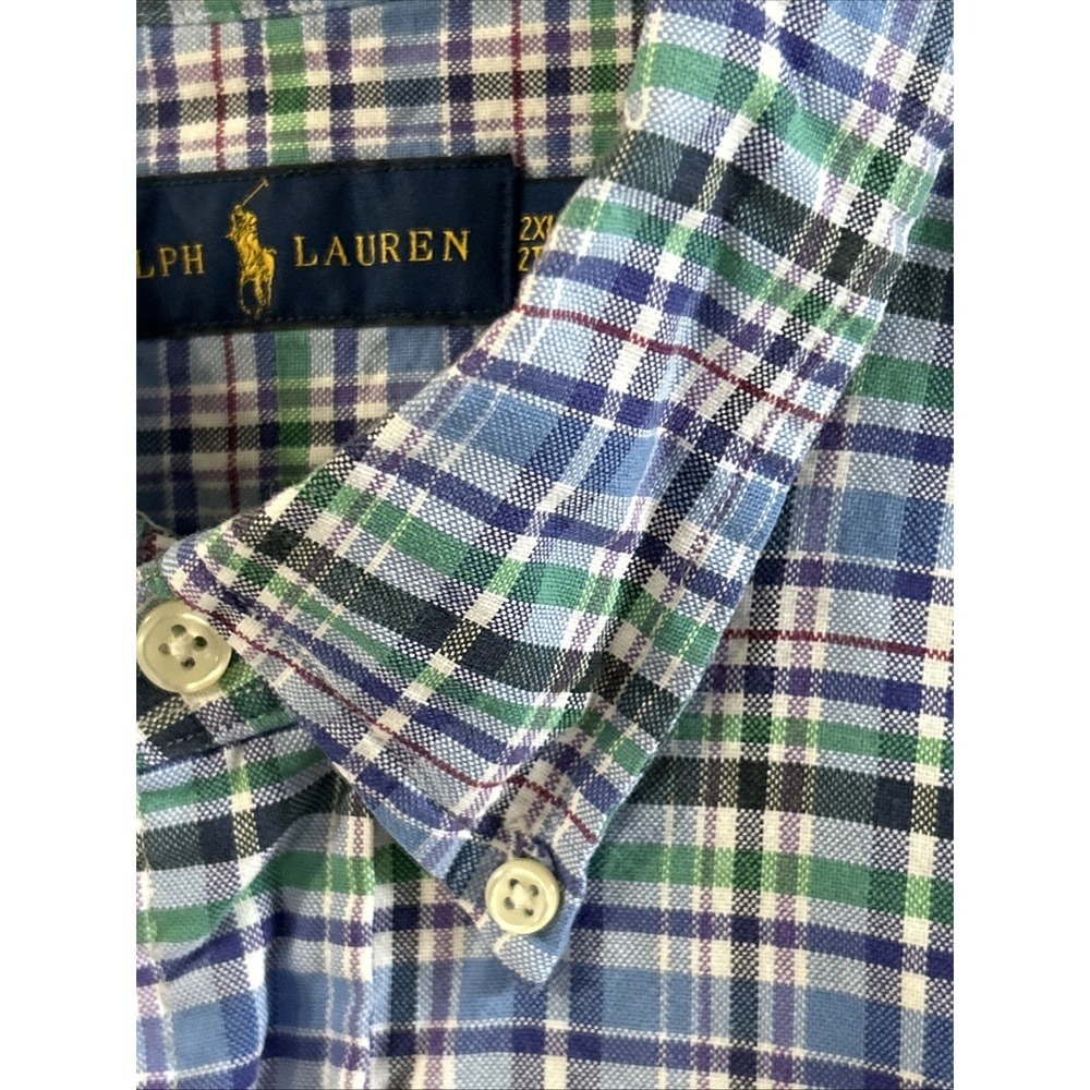 Mens Ralph Lauren L/S Button Down Shirt Plaid Sz 2XLT Tall